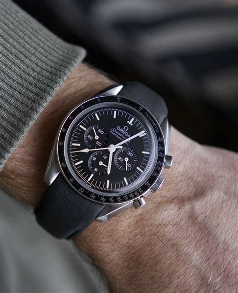 omega speedmaster on leather strap